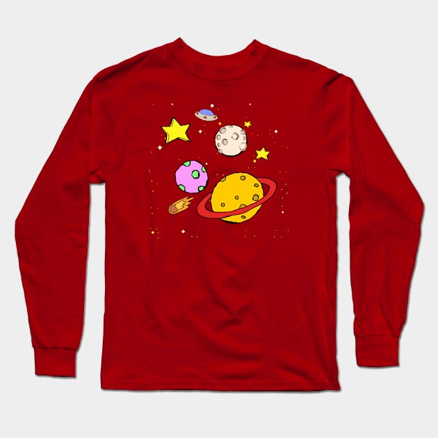 space Long Sleeve T-Shirt by Benedict Mathews